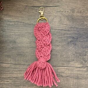 Handmade•Pink•Crochet Keychain